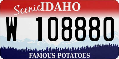 ID license plate W108880