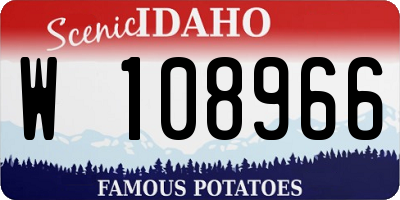 ID license plate W108966