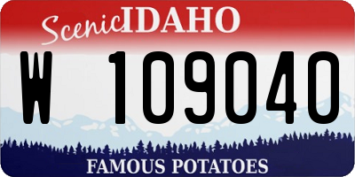 ID license plate W109040
