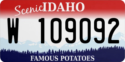 ID license plate W109092