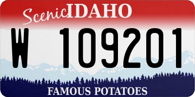 ID license plate W109201