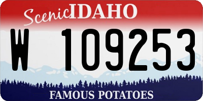 ID license plate W109253