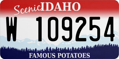 ID license plate W109254
