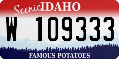ID license plate W109333