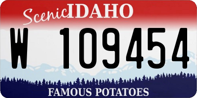 ID license plate W109454