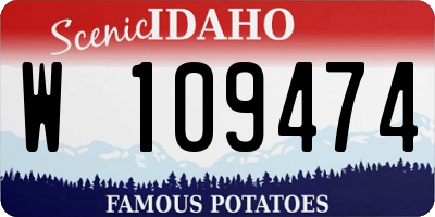 ID license plate W109474
