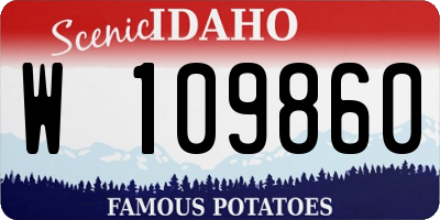 ID license plate W109860