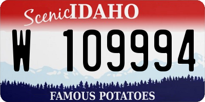 ID license plate W109994