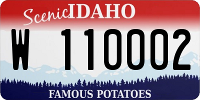 ID license plate W110002