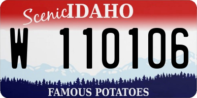ID license plate W110106