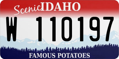 ID license plate W110197