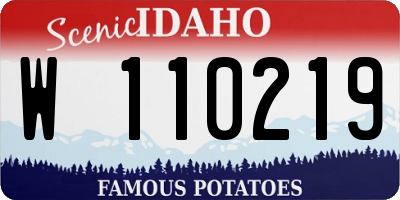 ID license plate W110219