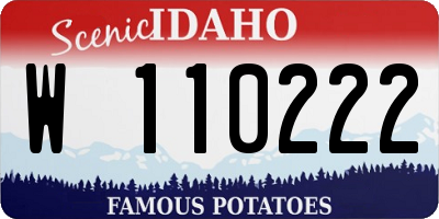 ID license plate W110222