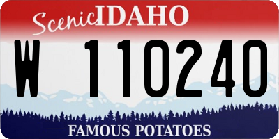 ID license plate W110240