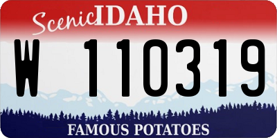 ID license plate W110319