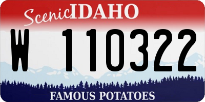 ID license plate W110322