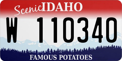 ID license plate W110340