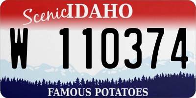 ID license plate W110374