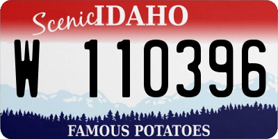 ID license plate W110396