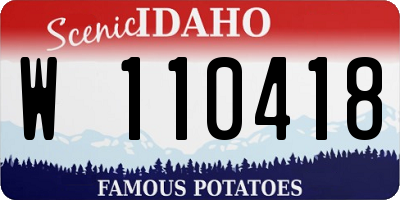 ID license plate W110418