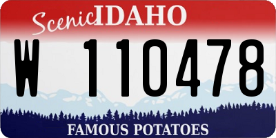 ID license plate W110478