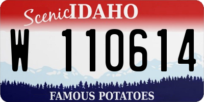 ID license plate W110614