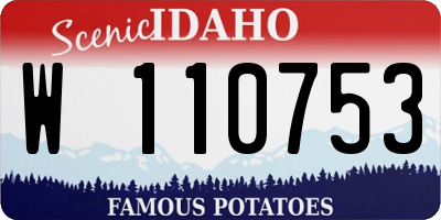 ID license plate W110753