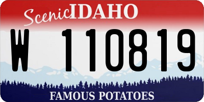 ID license plate W110819