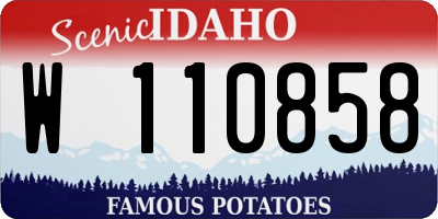 ID license plate W110858