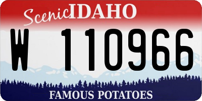 ID license plate W110966