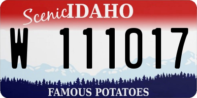 ID license plate W111017