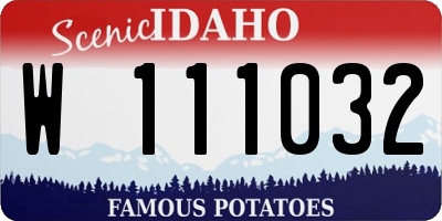 ID license plate W111032