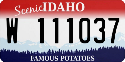 ID license plate W111037