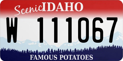 ID license plate W111067