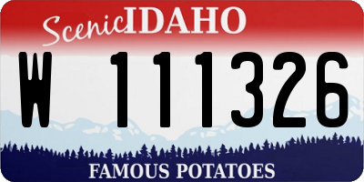 ID license plate W111326