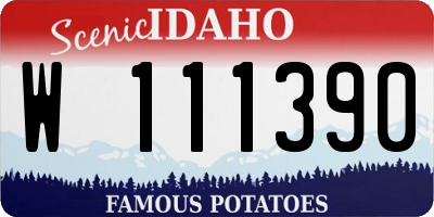 ID license plate W111390