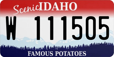 ID license plate W111505