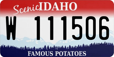 ID license plate W111506