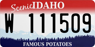 ID license plate W111509