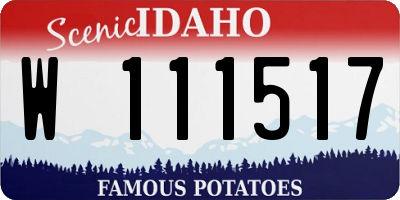 ID license plate W111517