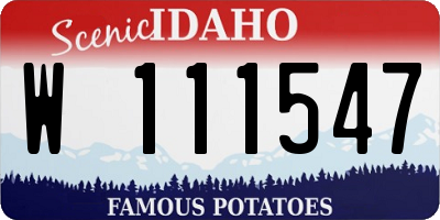 ID license plate W111547