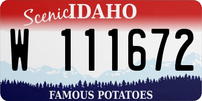 ID license plate W111672