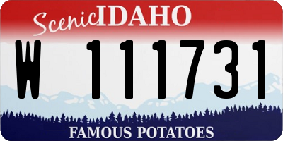 ID license plate W111731