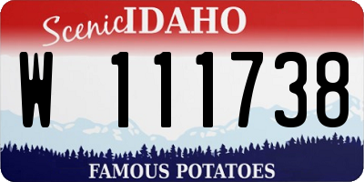 ID license plate W111738