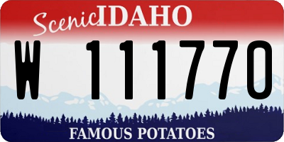 ID license plate W111770