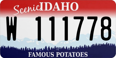 ID license plate W111778