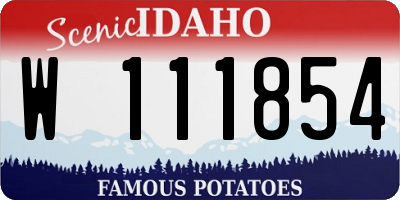 ID license plate W111854