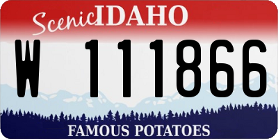 ID license plate W111866