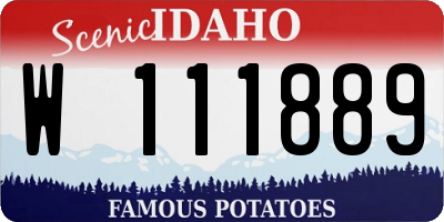 ID license plate W111889