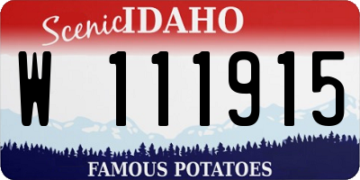ID license plate W111915